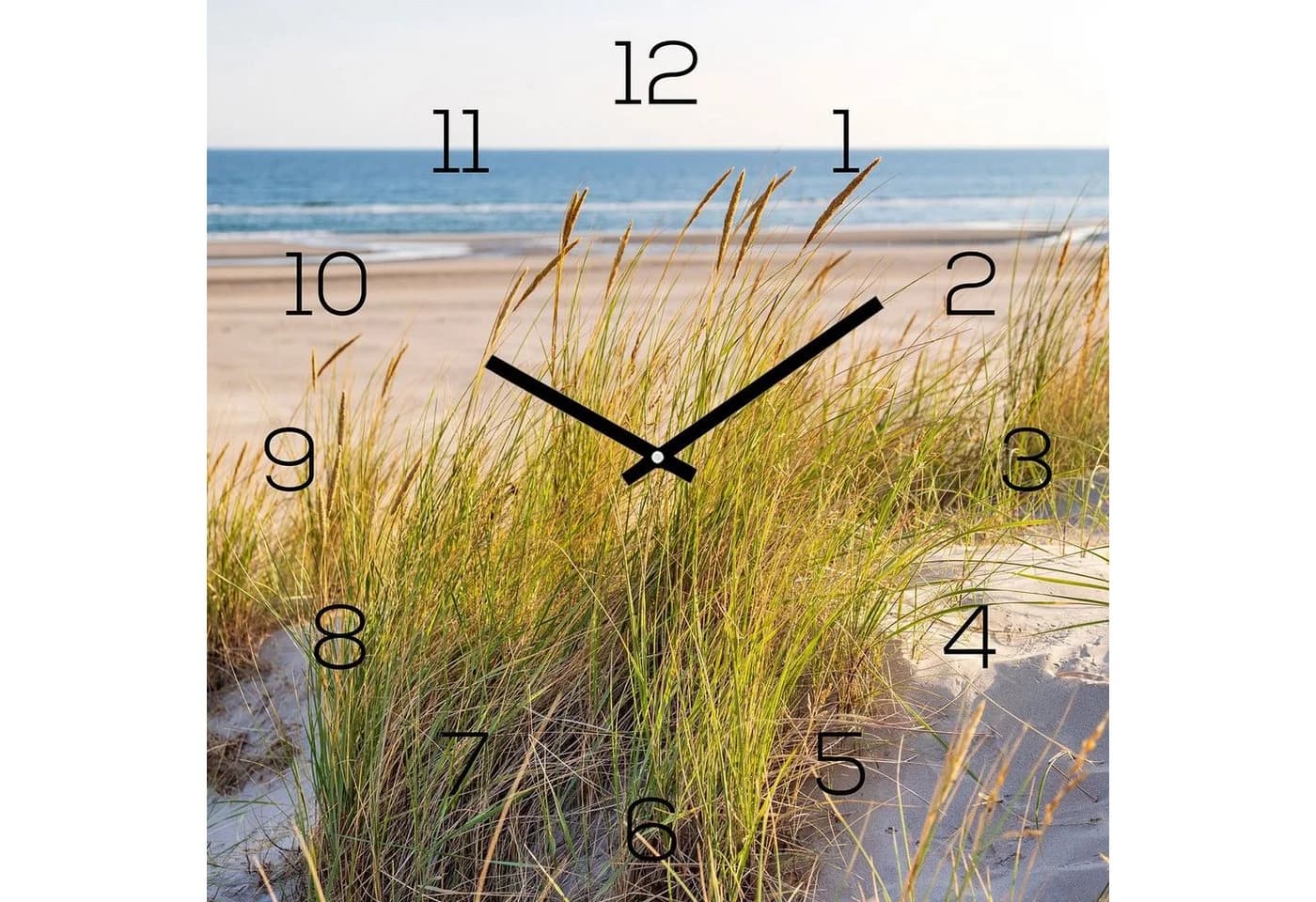 Levandeo® Wanduhr Glas 30x30cm Strand Meer Düne - Bild 2