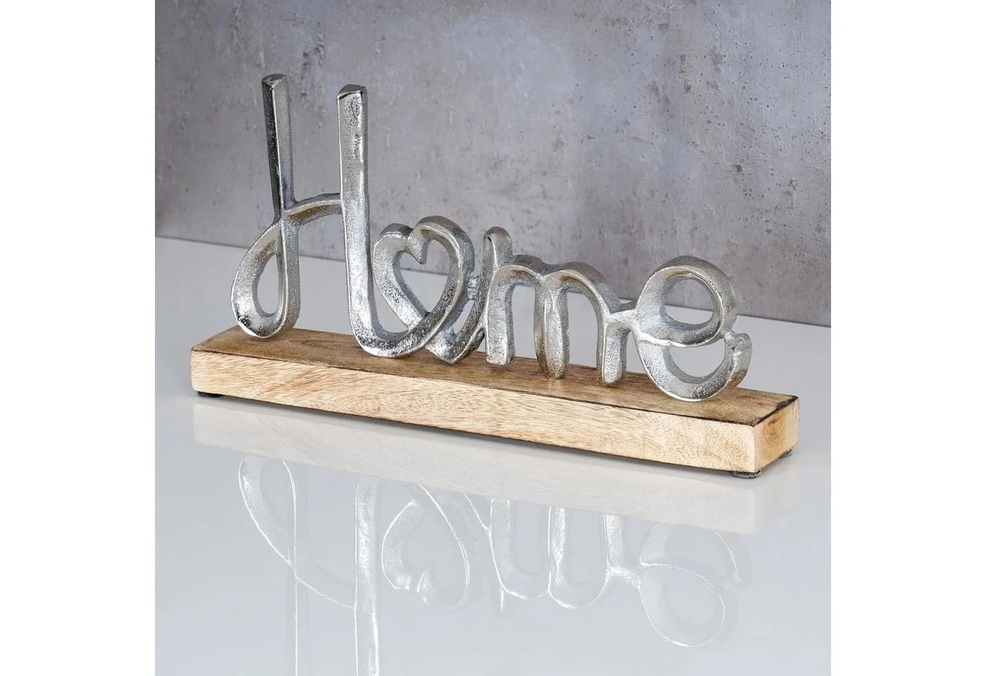 Levandeo® Deko-Schriftzug Aufsteller Mango Schriftzug Home Metall Holz - Bild 3