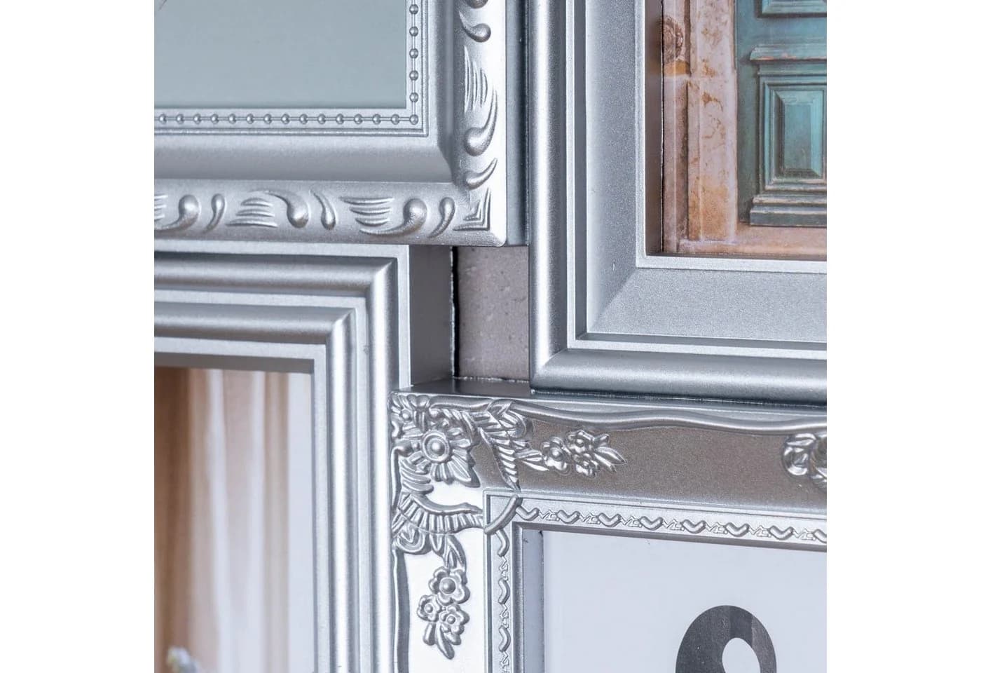 Levandeo® Bilderrahmen Collage Silber Barock 18 Fotos - Bild 4