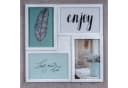 Levandeo® Bilderrahmen Collage Silber 4 Fotos 10x15cm Bild 1