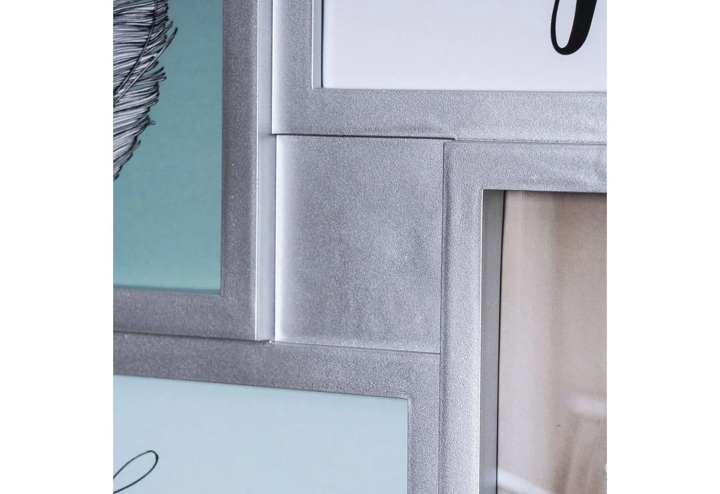 Levandeo® Bilderrahmen Collage Silber 4 Fotos 10x15cm - Bild 5