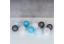 Levandeo® Lichterkette 10er LED Kugeln Blau Grau Baumwolle Bild 1