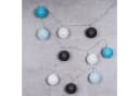 Levandeo® Lichterkette 10er LED Kugeln Blau Grau Baumwolle Bild 3