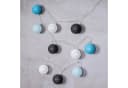Levandeo® Lichterkette 10er LED Kugeln Blau Grau Baumwolle Bild 4