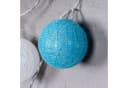 Levandeo® Lichterkette 10er LED Kugeln Blau Grau Baumwolle Bild 5