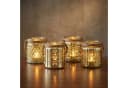 Levandeo® Teelichthalter 4er Set Glas Gold Retro Bild 2
