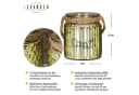 Levandeo® Teelichthalter 4er Set Glas Gold Retro Bild 3