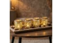 Levandeo® Teelichthalter 4er Set Glas Gold Retro Bild 4
