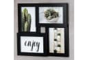 Levandeo® Collage Bilderrahmen Schwarz Holz 4 Fotos 10x15cm Bild 1