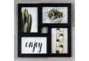 Levandeo® Collage Bilderrahmen Schwarz Holz 4 Fotos 10x15cm Bild 3