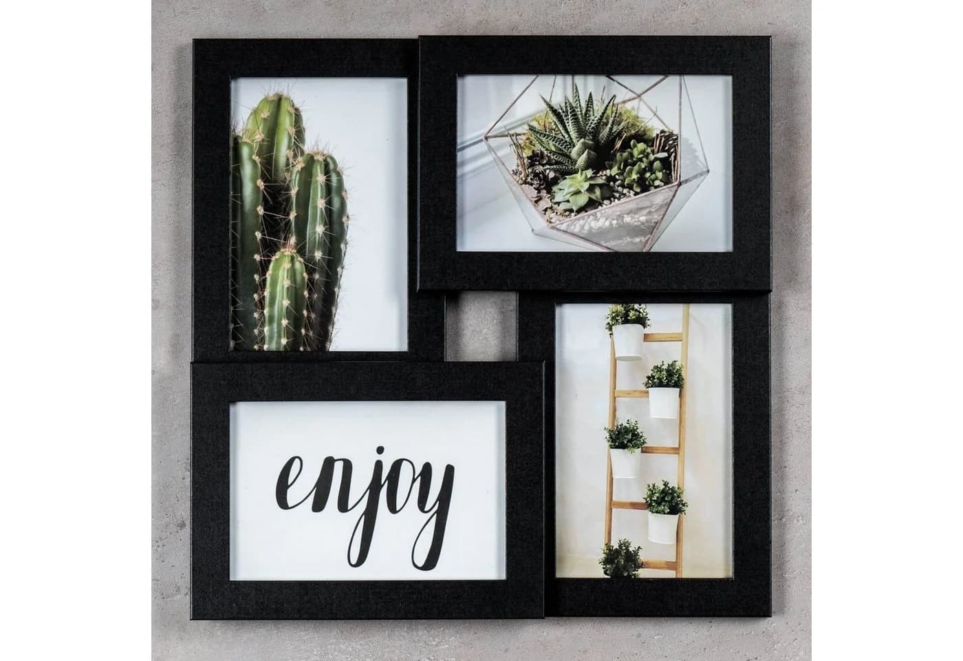 Levandeo® Collage Bilderrahmen Schwarz Holz 4 Fotos 10x15cm - Bild 3