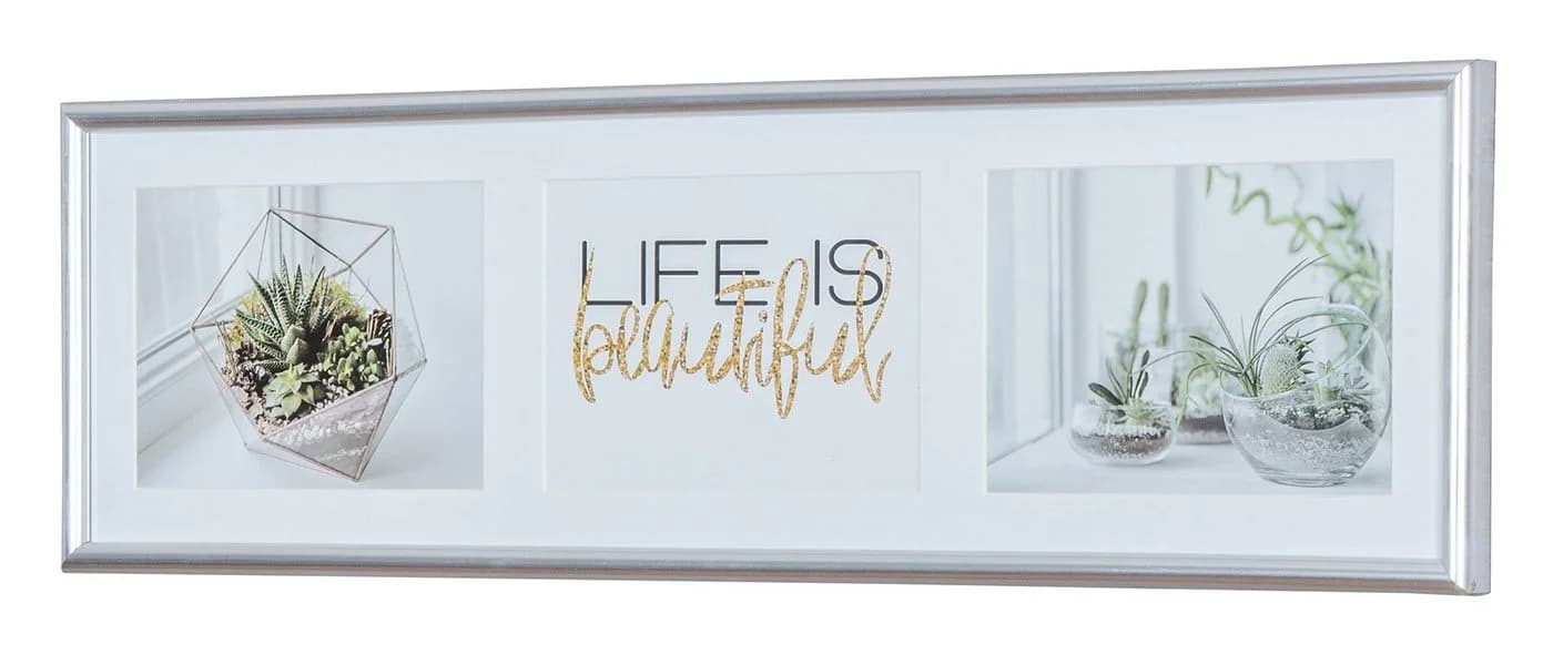 Levandeo® Bilderrahmen Collage Silber 3 Fotos 13x18 Modern - Bild 2