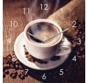 Levandeo® Wanduhr Glas 20x20cm Kaffeetasse Modern Bild 2