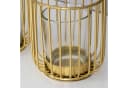 Levandeo® Teelichthalter 2er Set Gold Metall Glas Bild 4