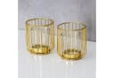 Levandeo® Teelichthalter 2er Set Gold Metall Glas Bild 5
