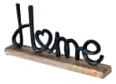 Levandeo® Deko-Schriftzug Home Metall Holz Schwarz Bild 2