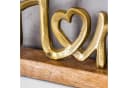 Levandeo Deko-Schriftzug Metall Holz Gold Natur Bild 4
