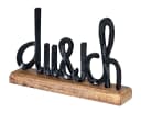 Levandeo® Deko-Schriftzug 'Du und Ich' 25cm Schwarz Mango Holz Tischdeko Bild 2
