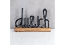Levandeo® Deko-Schriftzug 'Du und Ich' 25cm Schwarz Mango Holz Tischdeko Bild 3