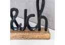 Levandeo® Deko-Schriftzug 'Du und Ich' 25cm Schwarz Mango Holz Tischdeko Bild 4