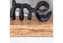Levandeo Deko-Schriftzug Aufsteller Schwarz Metall Holz Bild 4