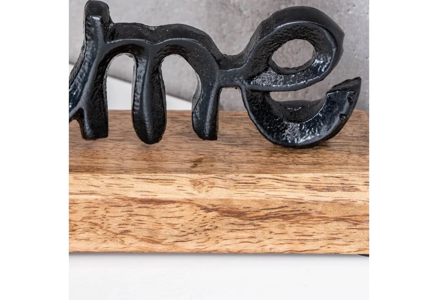 Levandeo Deko-Schriftzug Aufsteller Schwarz Metall Holz - Bild 4