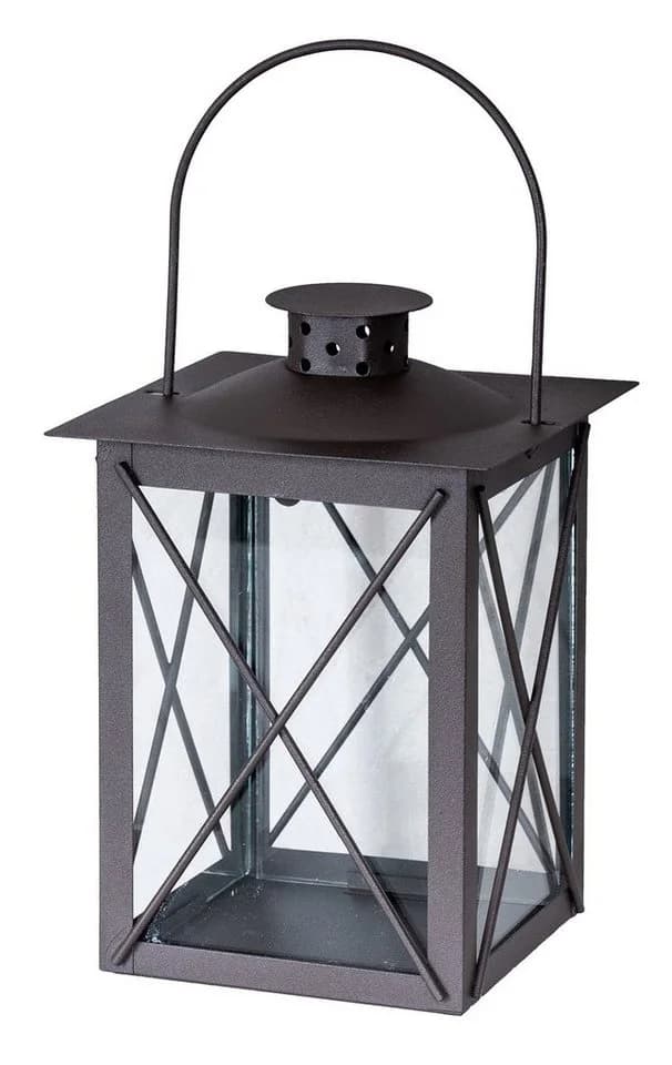 Levandeo® Kerzenlaterne Braun Metall Gartenlaterne Teelichthalter - Bild 2