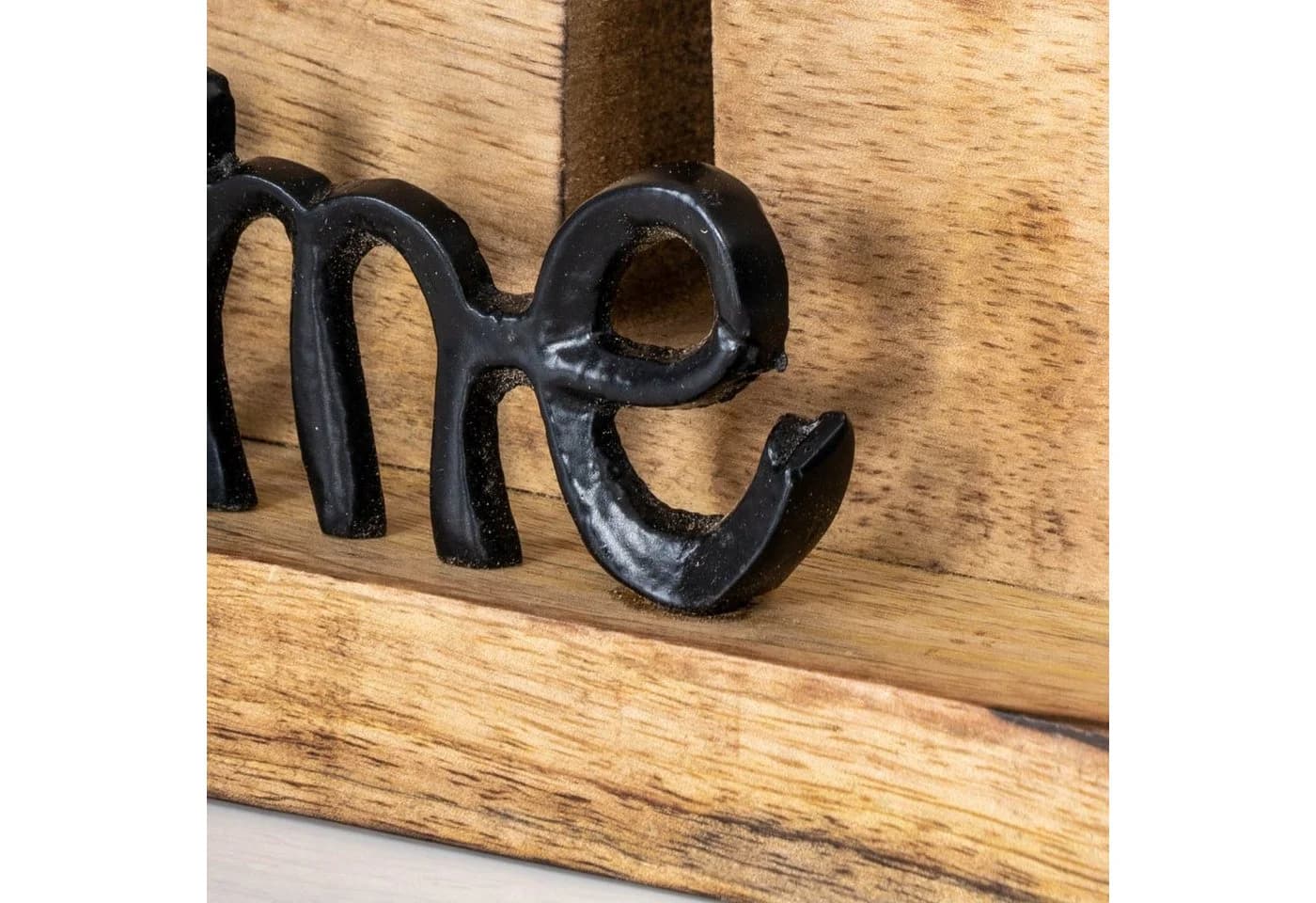 Levandeo Dekoobjekt Haus Schwarz Mango Metall Home - Bild 4