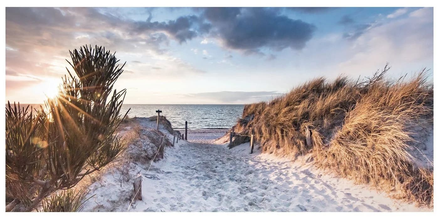 Levandeo® Leinwandbild Strandmotiv XXL Wandbild - Bild 2