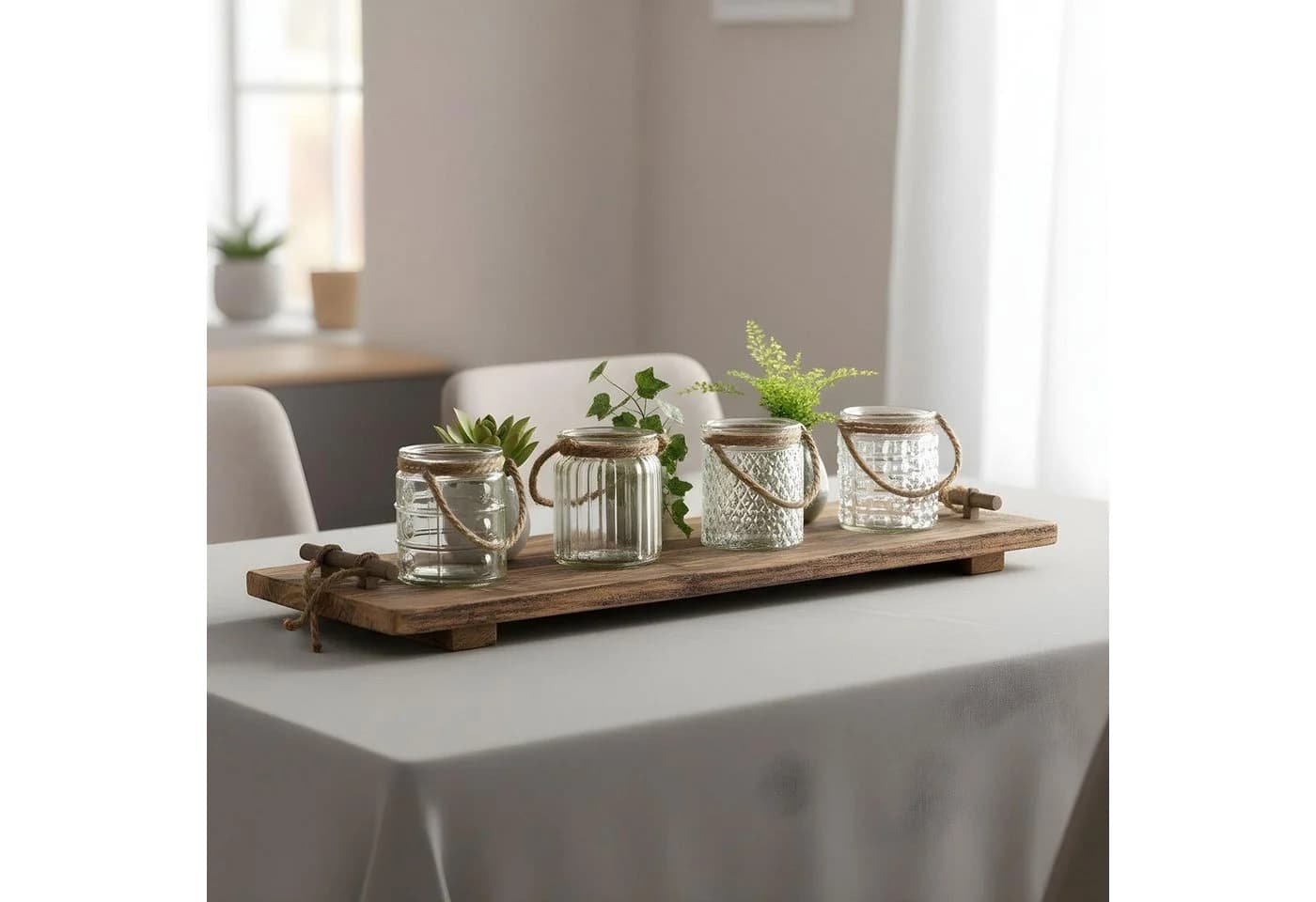 Levandeo® 4er Set Windlichter Klarglas Retro Muster - Bild 4