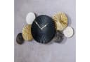 Levandeo® Wanduhr 64x32cm Metall Schwarz Gold Wandbild Wanddeko Uhr Metallbild Bild 3
