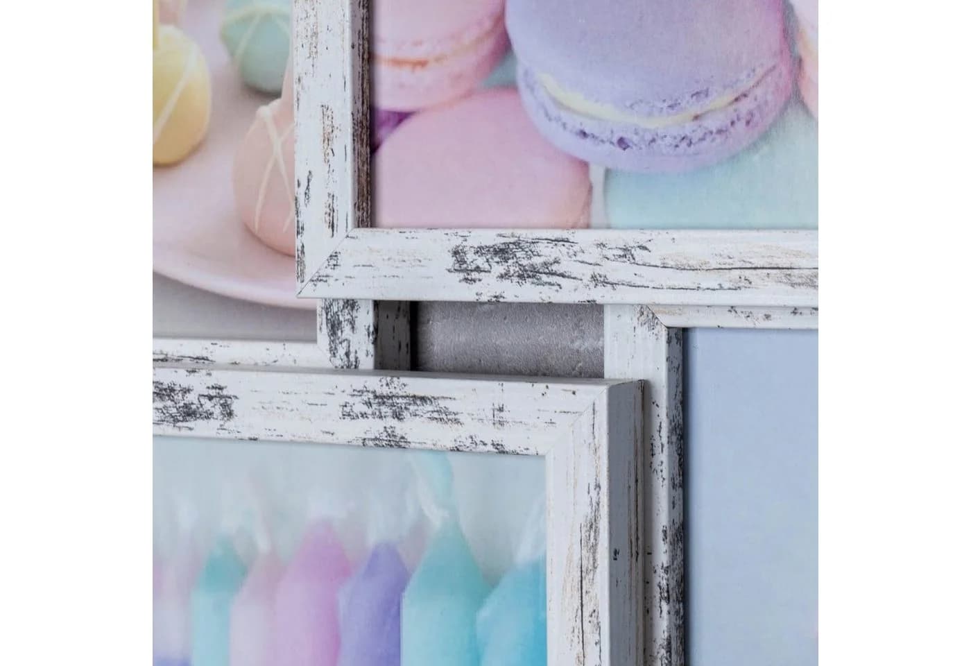 Levandeo® Bilderrahmen Collage 12 Fotos 10x15 Shabby Chic MDF Holz - Bild 4