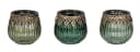 Levandeo® Teelichthalter 3er Set Orientalisch Retro Grün Gold Glas Bild 2