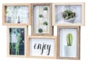 Levandeo® Bilderrahmen Collage 6 Fotos 10x15 cm Natur Eiche Holz Glas Wanddeko Bild 2