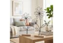 Levandeo® Dekoobjekt 2er Set Drahtblume Metall Holz Schwarz Natur Bild 5