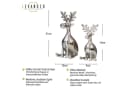 Levandeo® Dekoobjekt 2er Set Rentiere Metall Silber Bild 1