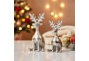 Levandeo® Dekoobjekt 2er Set Rentiere Metall Silber Bild 4