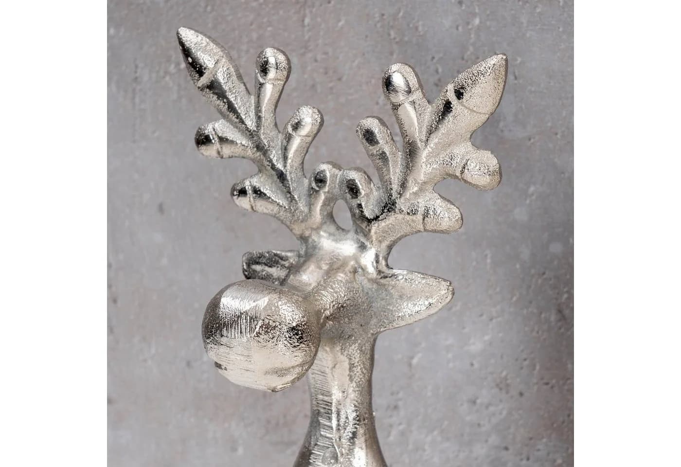 Levandeo® Dekoobjekt 2er Set Rentiere Metall Silber - Bild 5