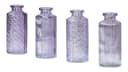 Levandeo® Dekovase 4er Set Glas Lila Pastell Tischdeko Bild 1