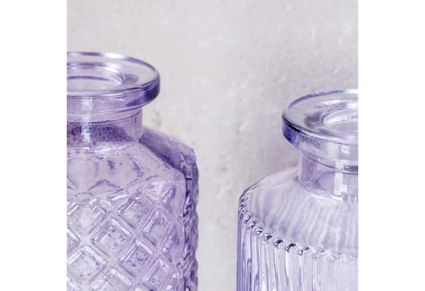 Levandeo® Dekovase 4er Set Glas Lila Pastell Tischdeko - Bild 5