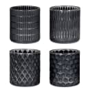 Levandeo® Teelichthalter 4er Set Schwarz Glas Windlicht Bild 2