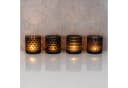 Levandeo® Teelichthalter 4er Set Schwarz Glas Windlicht Bild 4
