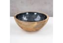 Levandeo Dekoschale Mango Holz Grau Perlmutt Emaille Bowl Bild 1