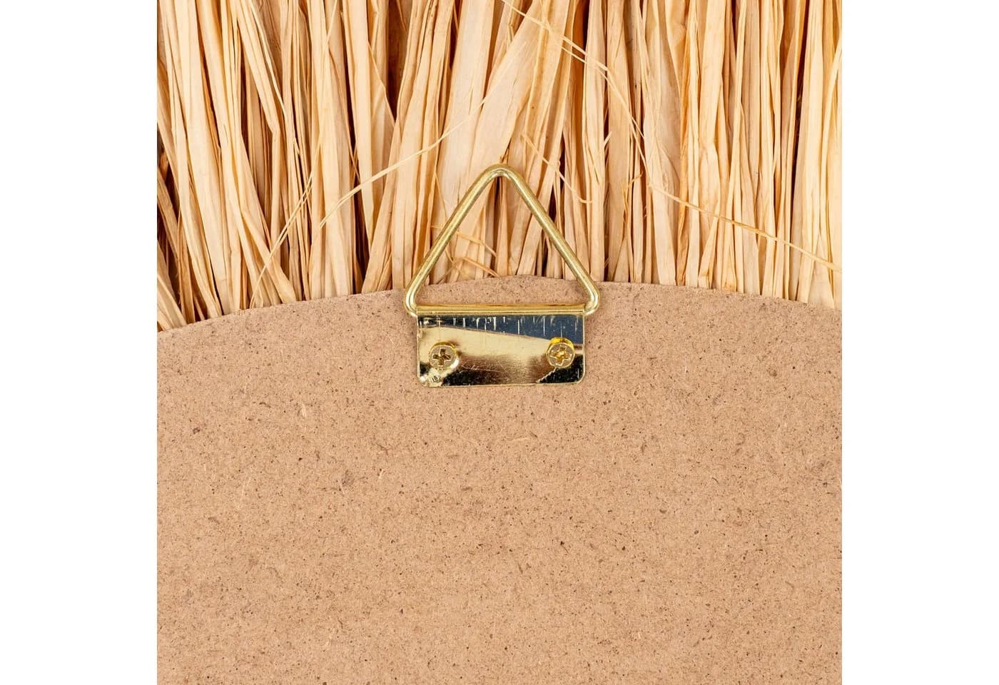 Levandeo® Wandspiegel Seegras Boho Ø 50cm Natur - Bild 5