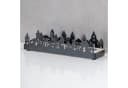 Levandeo® Teelichthalter Schwarz Metall Haus Tischdeko Kerzenhalter Bild 1