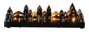 Levandeo® Teelichthalter Schwarz Metall Haus Tischdeko Kerzenhalter Bild 2