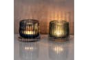 Levandeo® Teelichthalter 2er Set Glas Blau Retro Bild 5