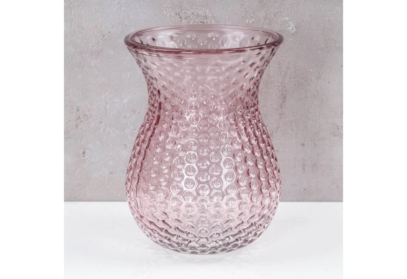 Levandeo® Dekovase Retro Rosa Glas Blumenvase
