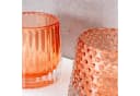 Levandeo® Teelichthalter 2er Set Glas Orange Retro Bild 4