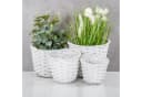 Levandeo® 4er Set Pflanzkörbe Weide Weiß Shabby Chic Bild 3